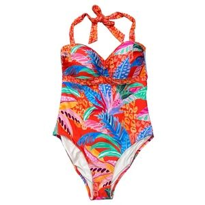 Sunshine 79 NWT Tropical Floral One-Piece Swimsuit Size 12